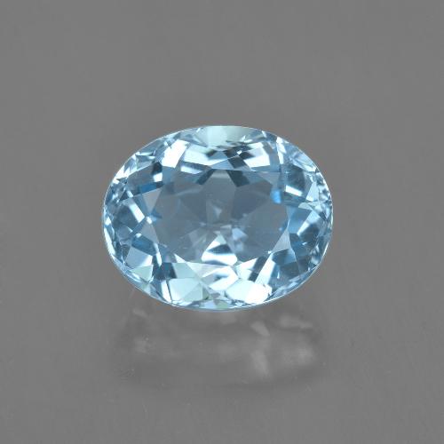 Свисс-Блю Топаз Камень - 3.7ct Фасетный Овал (ID: 404313)