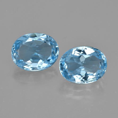 Sky Blue Topaz Gem - 3.3ct Oval Facet (ID: 404404)