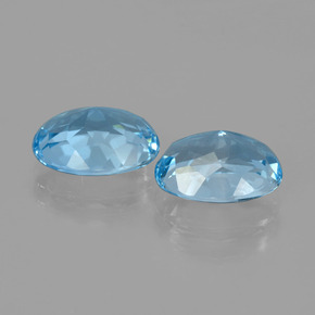 Topaz Gemstones in 10 x 8 mm (calibrated) Size for Sale, Topaz Stones in Sky Blue Color