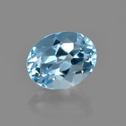 Swiss Blue Topaz Gem - 3.2ct Oval Facet (ID: 404406)