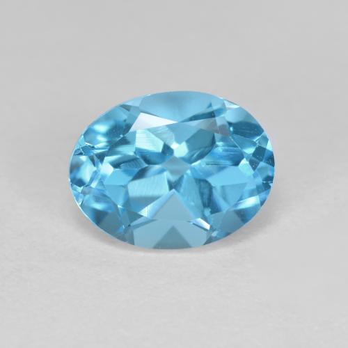 Deep Maya Blue Топаз Камень - 2.8ct Фасетный Овал (ID: 404411)