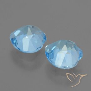 Topaz Gemstones in 9 x 9 mm (calibrated) Size for Sale, Topaz Stones in Swiss Blue Color