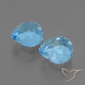 Topaz Gemstones in 9 x 9 mm (calibrated) Size for Sale, Topaz Stones in Swiss Blue Color