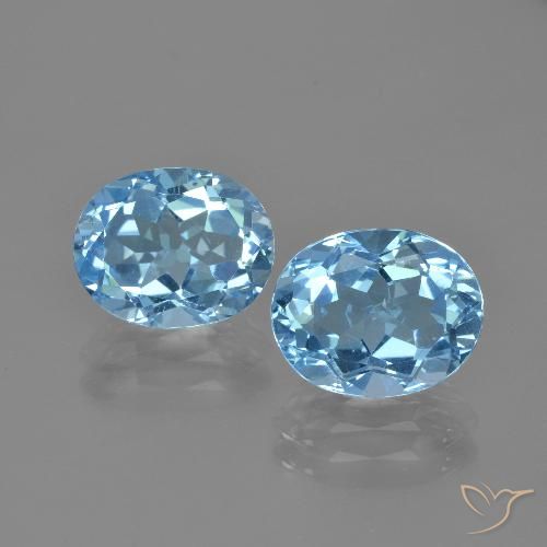 6.34ctw Natural Swiss Blue Topaz, Oval, VVS-VS