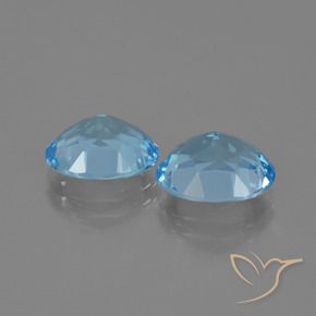 Topaz Gemstones in 10 x 8 mm (calibrated) Size for Sale, Topaz Stones in Swiss Blue Color