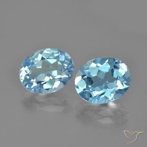 6.28ctw Natural Sky Blue Topaz, Oval, VVS