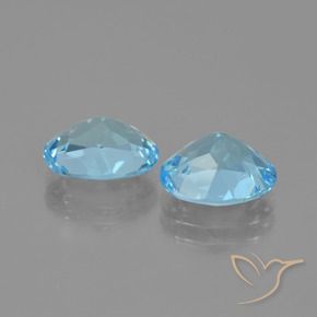 Topaz Gemstones in 10 x 8 mm (calibrated) Size for Sale, Topaz Stones in Sky Blue Color