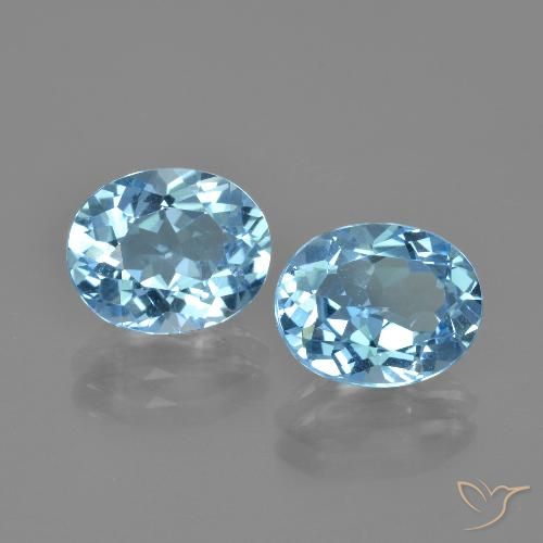 6.21ctw Natural Sky Blue Topaz, Oval, VVS-VS