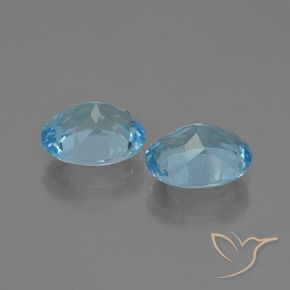 Topaz Gemstones in 10 x 8 mm (calibrated) Size for Sale, Topaz Stones in Sky Blue Color