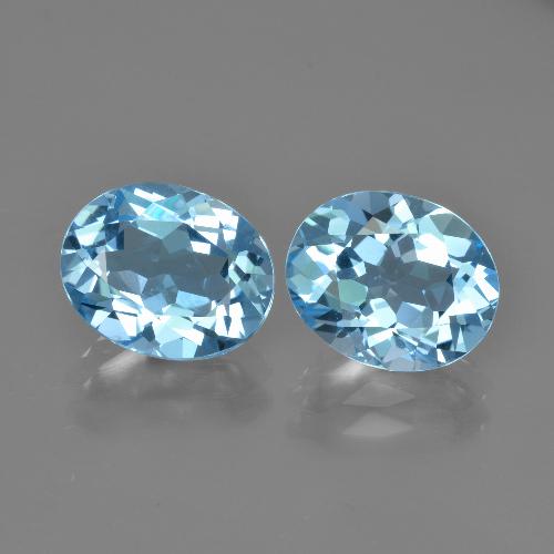 Swiss Blue Topaz Gem - 3ct Oval Facet (ID: 404558)