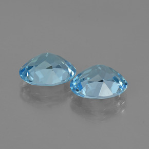 Topaz Gemstones in 10 x 8 mm (calibrated) Size for Sale, Topaz Stones in Swiss Blue Color