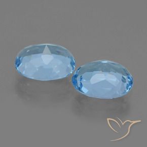 Topaz Gemstones in 10 x 8 mm (calibrated) Size for Sale, Topaz Stones in Swiss Blue Color