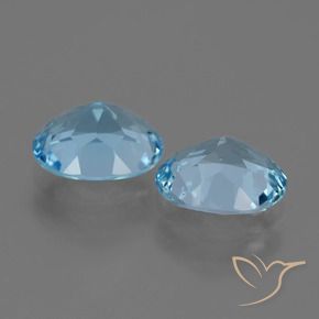 Topaz Gemstones in 10 x 8 mm (calibrated) Size for Sale, Topaz Stones in Swiss Blue Color