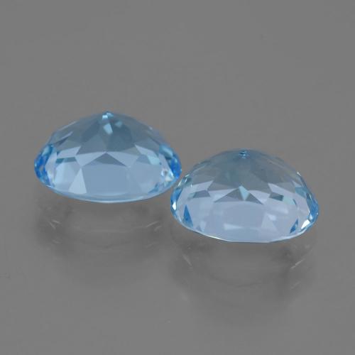 Topaz Gemstones in 10 x 8 mm (calibrated) Size for Sale, Topaz Stones in Swiss Blue Color
