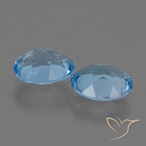 Topaz Gemstones in 10 x 8 mm (calibrated) Size for Sale, Topaz Stones in Sky Blue Color