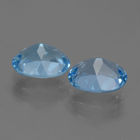 Topaz Gemstones in 10 x 8 mm (calibrated) Size for Sale, Topaz Stones in Swiss Blue Color