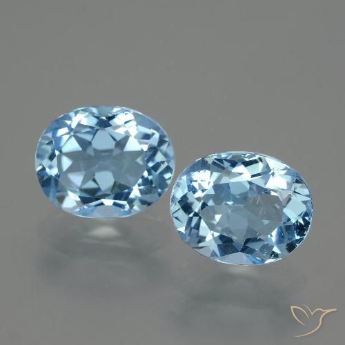 6.93ctw Natural Sky Blue Topaz, Oval, VS