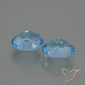 Topaz Gemstones in 10 x 8 mm (calibrated) Size for Sale, Topaz Stones in Sky Blue Color