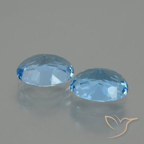 Topaz Gemstones in 10 x 8 mm (calibrated) Size for Sale, Topaz Stones in Swiss Blue Color