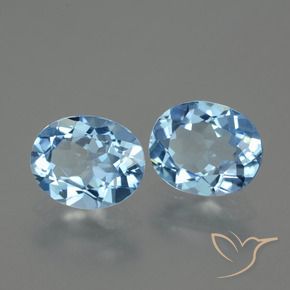 5.93 ctw Blue Topaz Stones, Natural Topaz in Oval Facet Shape for Sale