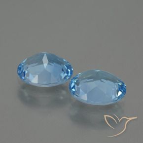 Topaz Gemstones in 10 x 8 mm (calibrated) Size for Sale, Topaz Stones in Sky Blue Color