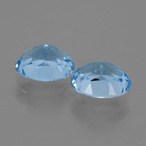 Topaz Gemstones in 10 x 8 mm (calibrated) Size for Sale, Topaz Stones in Sky Blue Color