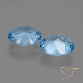Topaz Gemstones in 10 x 8 mm (calibrated) Size for Sale, Topaz Stones in Swiss Blue Color