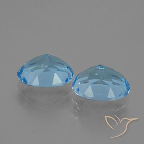 Topaz Gemstones in 10 x 8 mm (calibrated) Size for Sale, Topaz Stones in Sky Blue Color