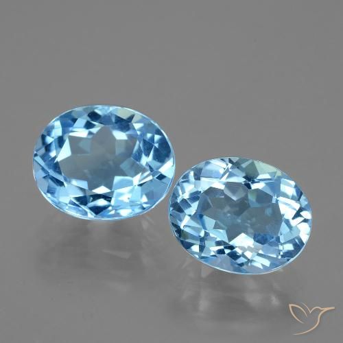 7.13ctw Natural Sky Blue Topaz, Oval, VVS-VS