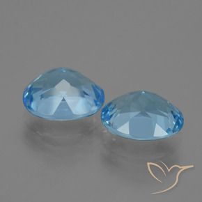 Topaz Gemstones in 10 x 8 mm (calibrated) Size for Sale, Topaz Stones in Sky Blue Color