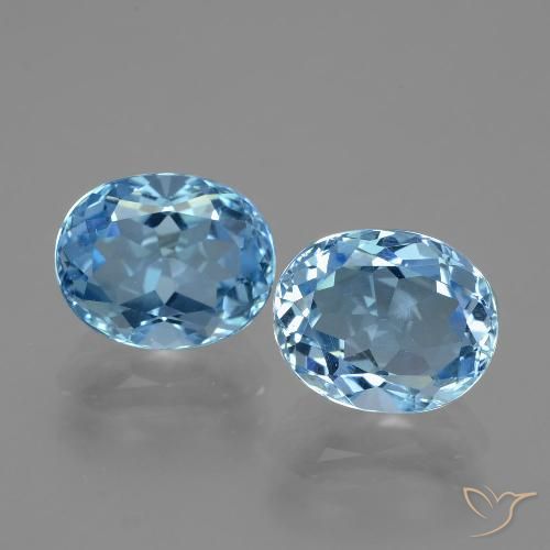 6.92ctw Natural Sky Blue Topaz, Oval, VVS