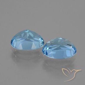 Topaz Gemstones in 10 x 8 mm (calibrated) Size for Sale, Topaz Stones in Sky Blue Color