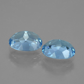 Topaz Gemstones in 10 x 8 mm (calibrated) Size for Sale, Topaz Stones in Sky Blue Color