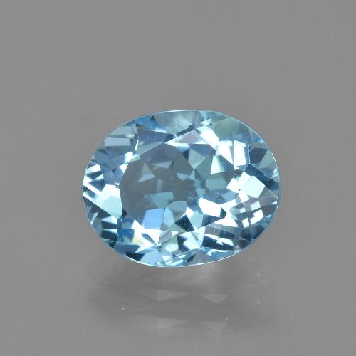 Swiss Blue Topaz Gem - 3.1ct Oval Facet (ID: 404796)