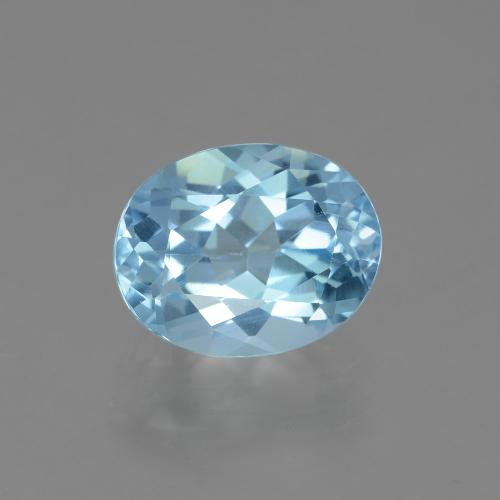 Небесно Голубой Топаз Камень - 3.5ct Фасетный Овал (ID: 404867)