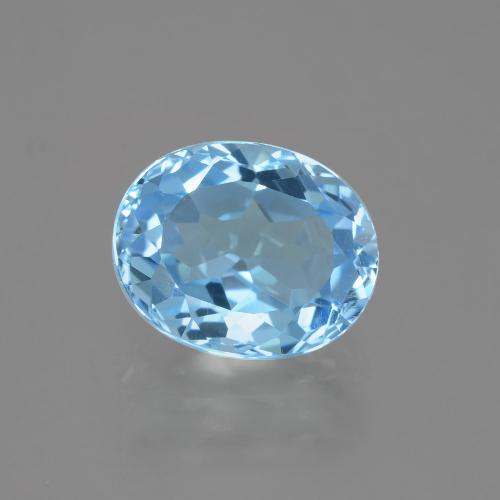 Небесно Голубой Топаз Камень - 3.6ct Фасетный Овал (ID: 404873)