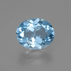 Light Blue Topaz Gem - 3ct Oval Facet (ID: 404893)