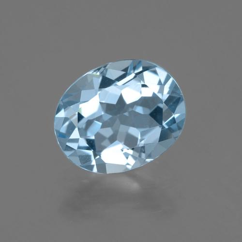 Baby Blue Топаз Камень - 3.1ct Фасетный Овал (ID: 404896)
