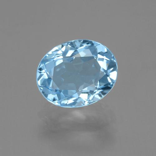 Светло-синий Топаз Камень - 2.9ct Фасетный Овал (ID: 404898)