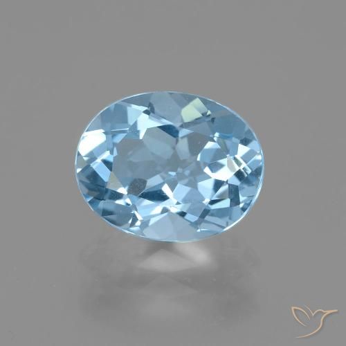 Celeste Topacio Gema - 3ct Forma ovalada (ID: 404900)