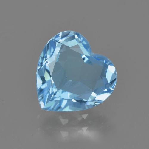Sky Blue Topaz Gem - 2.9ct Heart Facet (ID: 404940)