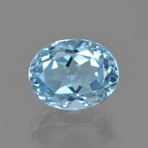 Himmerlblau Topas Edelstein - 3.3ct Oval facettiert (ID: 404942)