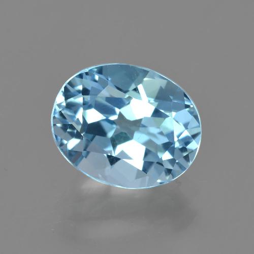 Deep Maya Blue Топаз Камень - 3.2ct Фасетный Овал (ID: 404946)