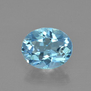 Swiss Blue Topas Edelstein - 2.9ct Oval facettiert (ID: 405008)