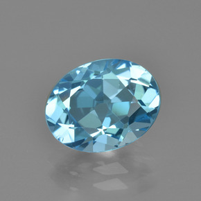 Baby blau Topas Edelstein - 3.2ct Oval facettiert (ID: 405009)