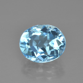 Maya Blue Topas Edelstein - 3.4ct Oval facettiert (ID: 405011)