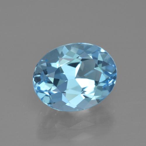 Свисс-Блю Топаз Камень - 3.5ct Фасетный Овал (ID: 405012)