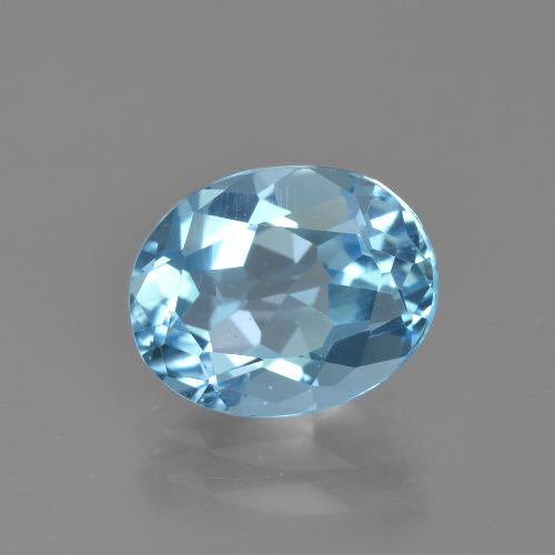Swiss Blue Topaz Gem - 2.9ct Oval Facet (ID: 405014)