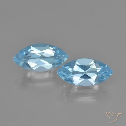 Sky Blue Topaz Gem - 1.4ct Marquise Facet (ID: 405077)
