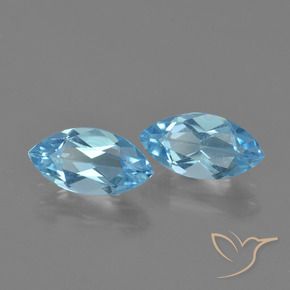 2.50 ctw Blue Topaz Stones, Natural Topaz in Marquise Facet Shape for Sale
